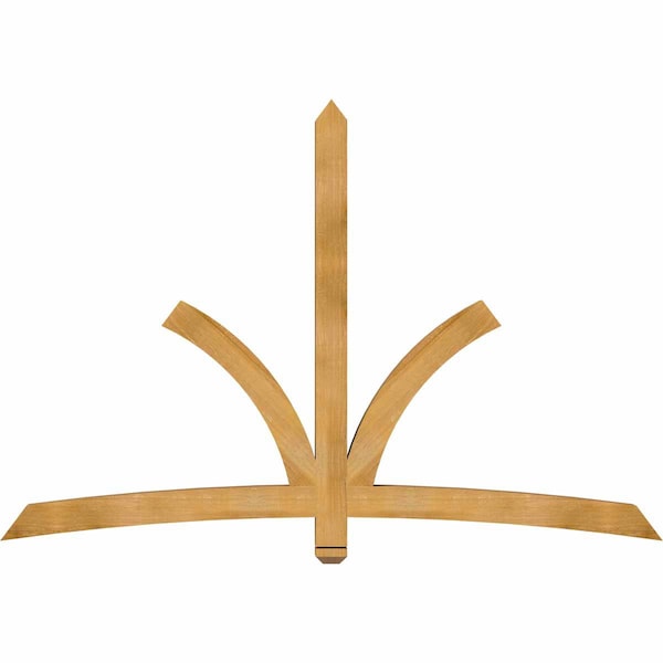 Ekena Millwork Davenport Rough Sawn Timber Gable Bracket, Western Red Cedar, 84"W x 56"H x 4"D x 4"F, 16/12 Pitch GBW084X56X0404DAV00RWR - main